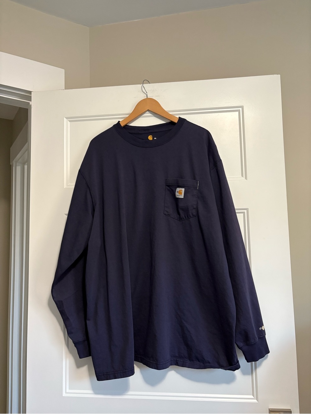 Carhartt Navy Long-Sleeve Pocket Tee - Classic Workwear